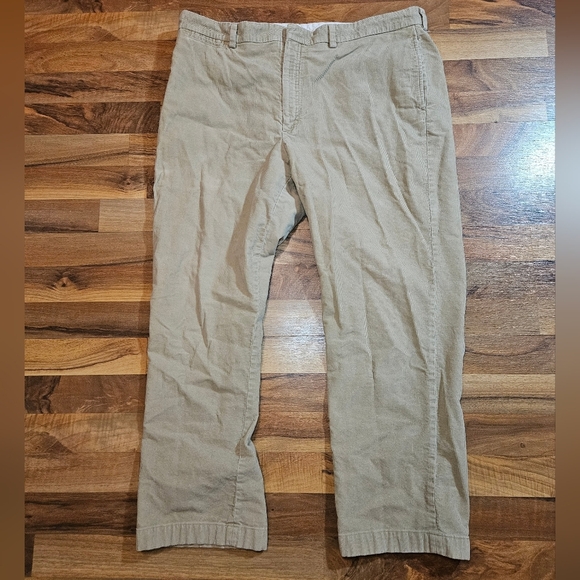 LL Bean Corduroy Pants Mens Size 40x30 Tan Straight Leg Classic Fit 279000 - Picture 8 of 10